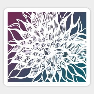 flower (purple-blue) Sticker